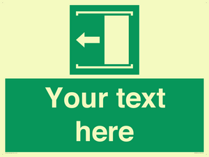 Custom Slide to Open Sign